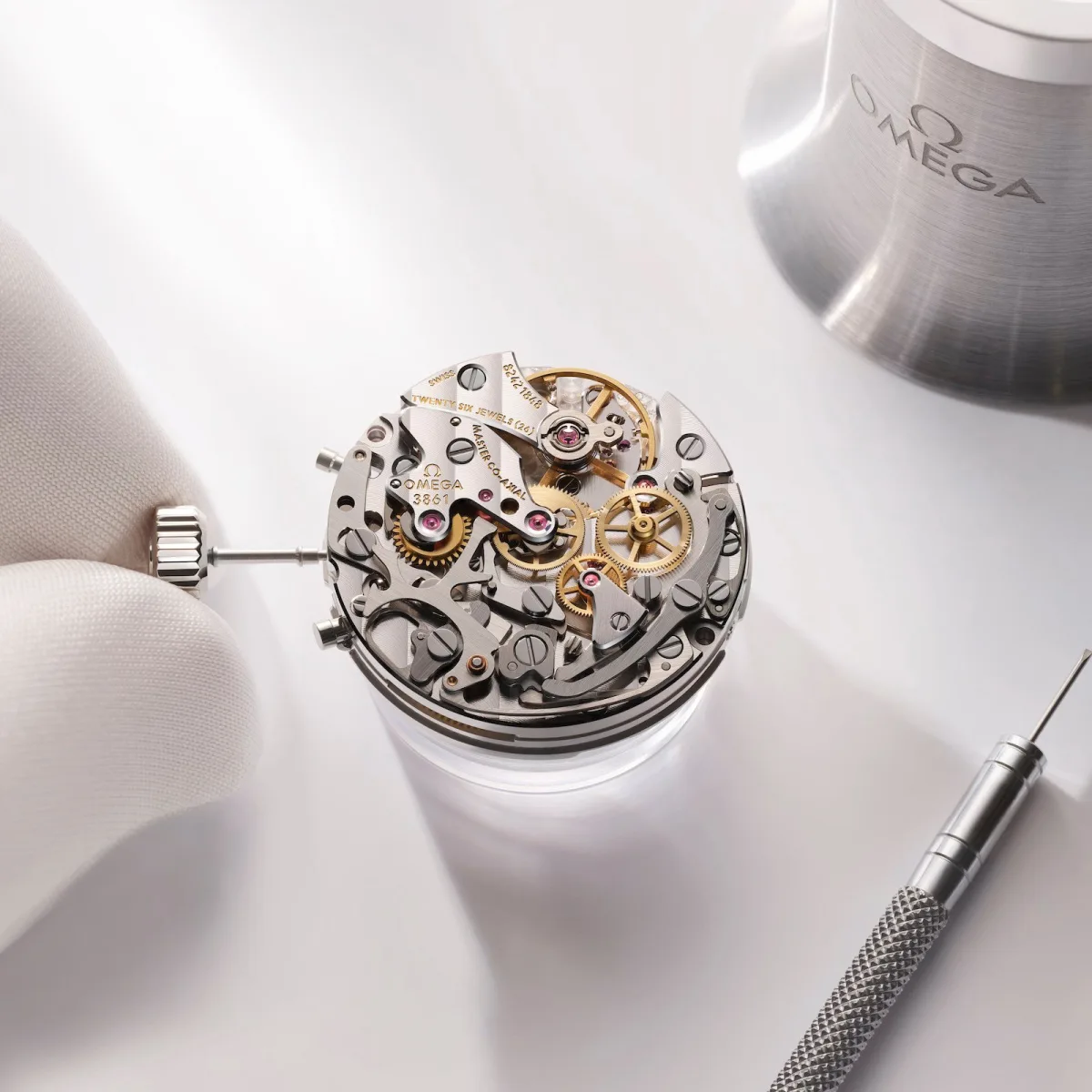 George Daniels with Omega co-axial escapement
