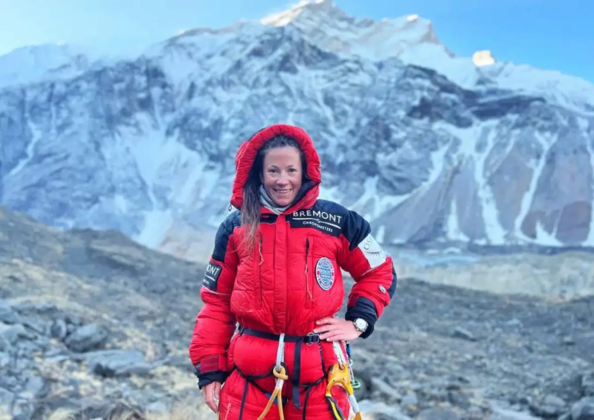 Kristin Harila wearing a Bremont watch