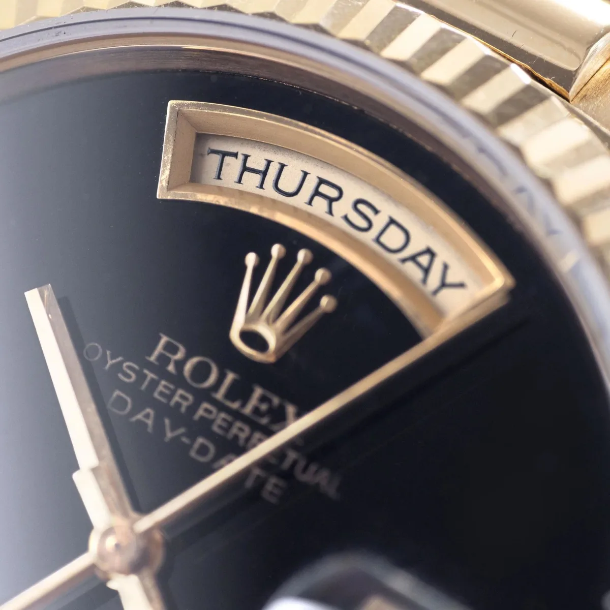 Rolex watch with onyx dial