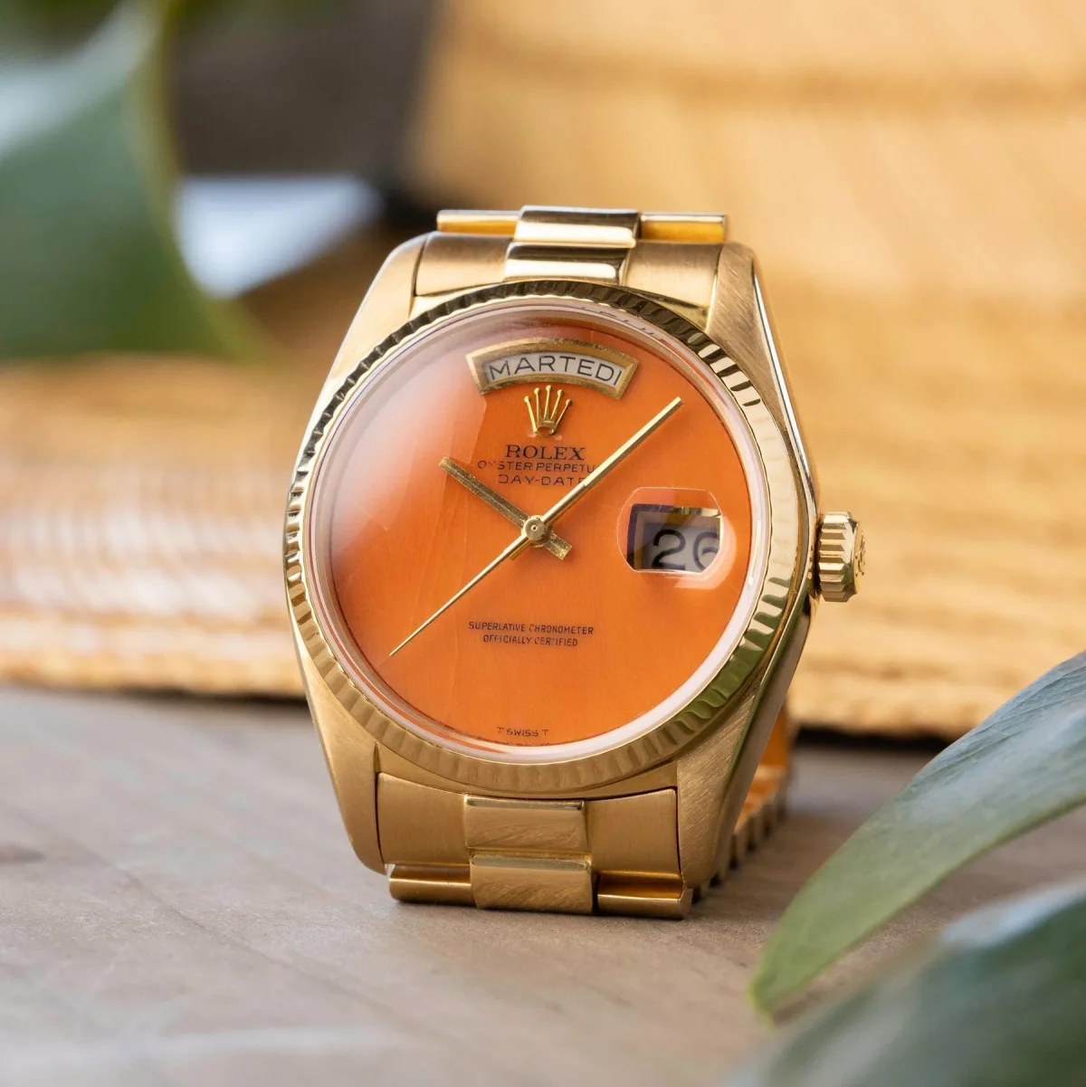 Rolex Datejust with tiger eye dial