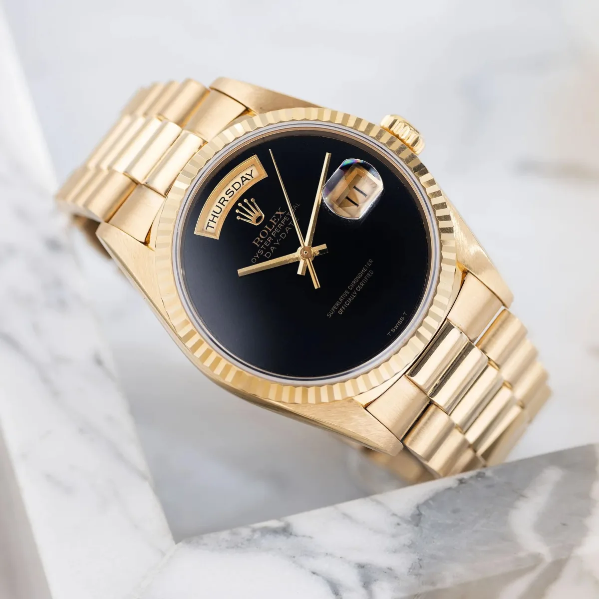 Rolex Day-Date with onyx dial