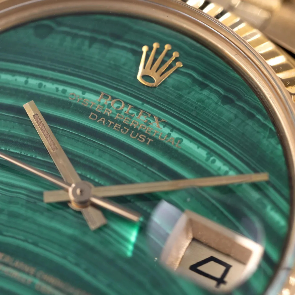 Rolex watch with malachite dial
