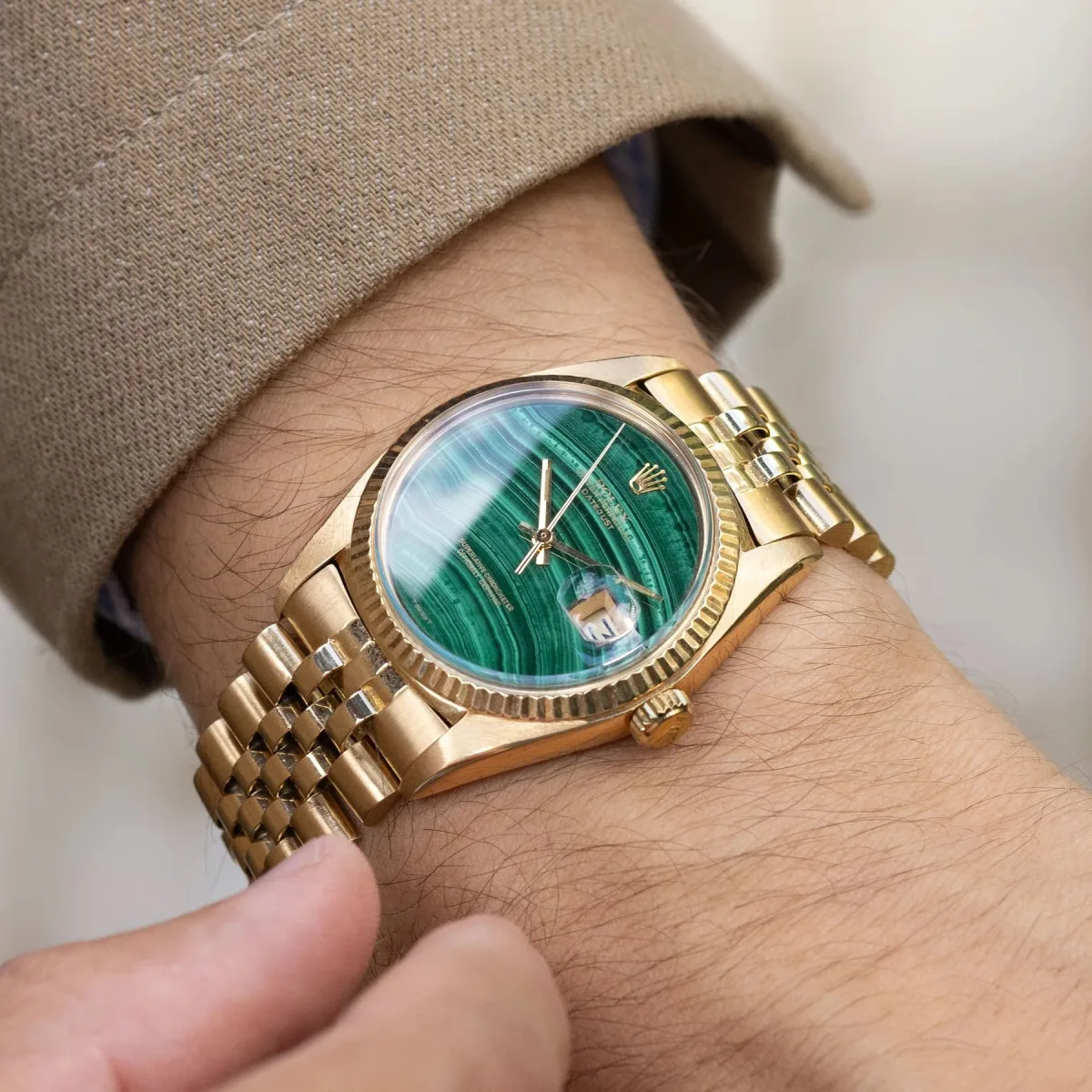 Rolex Datejust with malachite dial