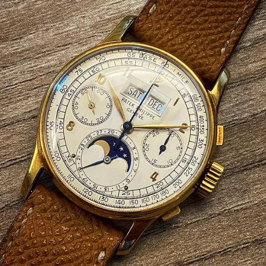 Patek Philippe 1518 watch with moon phase