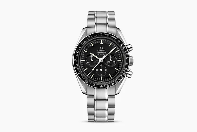Omega Speedmaster Moonwatch Professional with tachymeter bezel.
