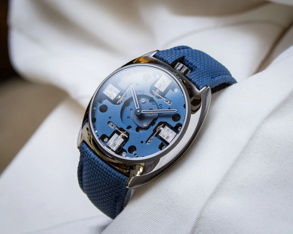 Byrne Gyro Dial MECA watch with changing hour markers