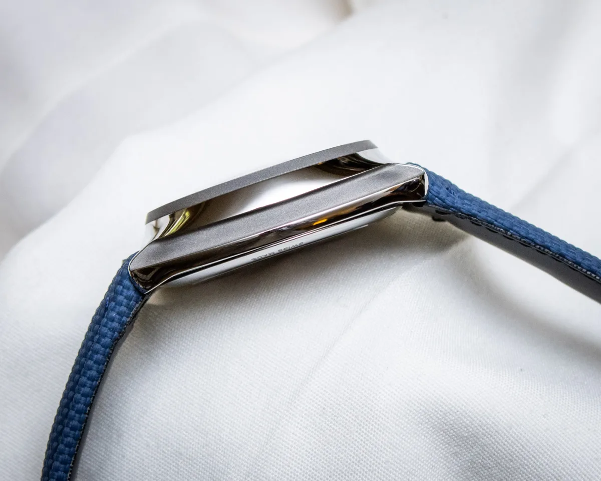 Byrne Gyro Dial MECA's titanium case and bezel