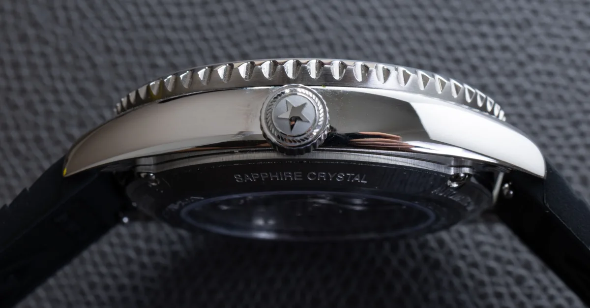 Side view of Jack Mason Strat-O-Timer GMT