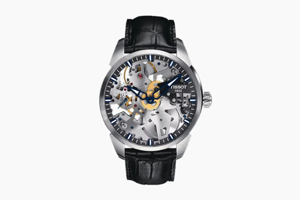 Tissot T-Complication Squelette Mechanical with transparent design