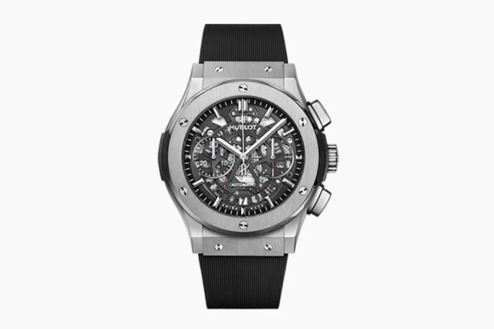 Hublot Aerofusion Titanium with skeletonized design