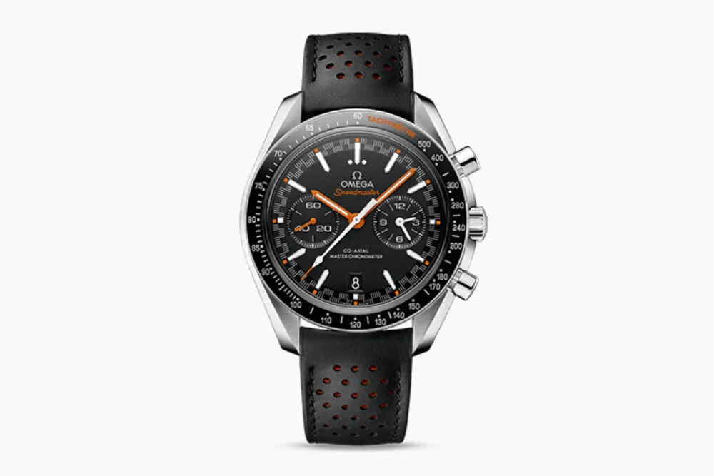 Omega Speedmaster Racing with checkered flag dial