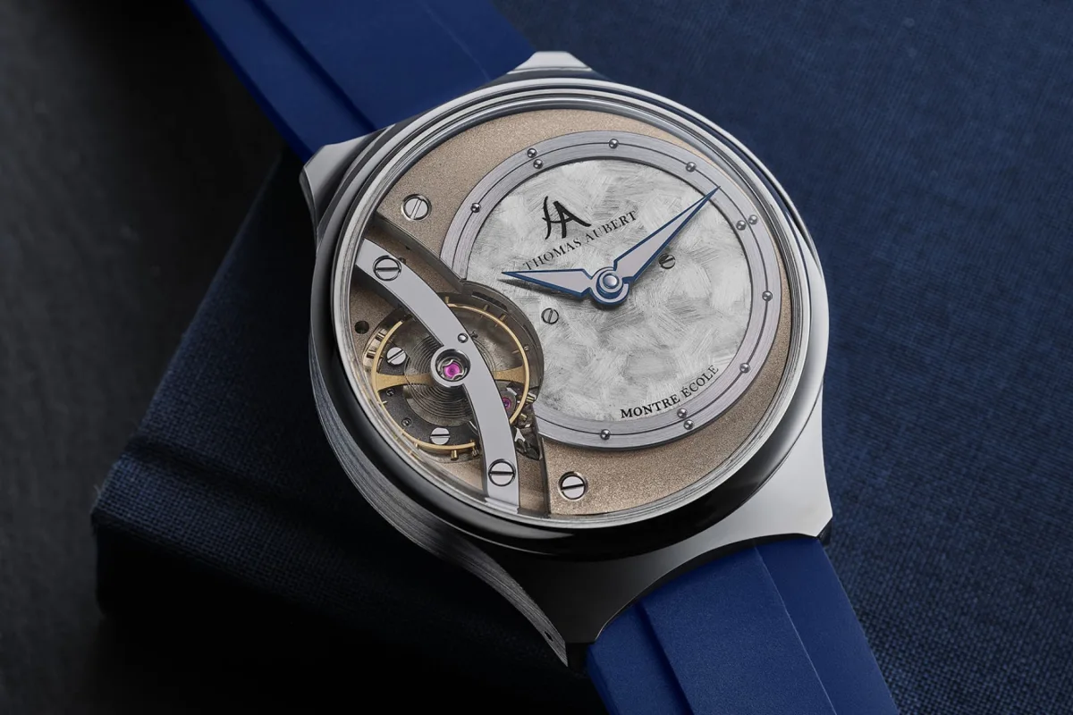 Thomas Aubert Séléné watch with modified Unitas movement