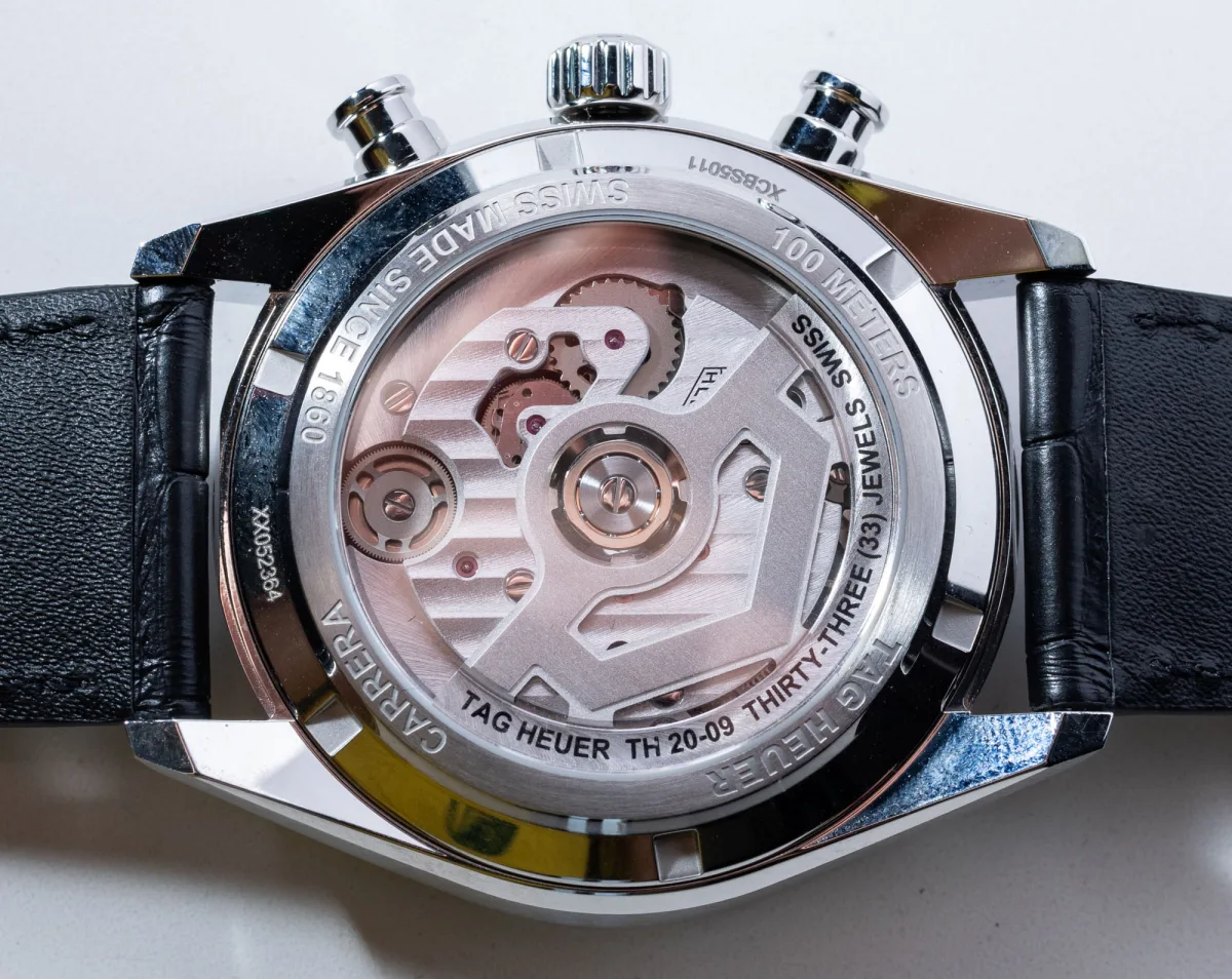 Close-up of TAG Heuer Carrera Tourbillon Chronograph rotor