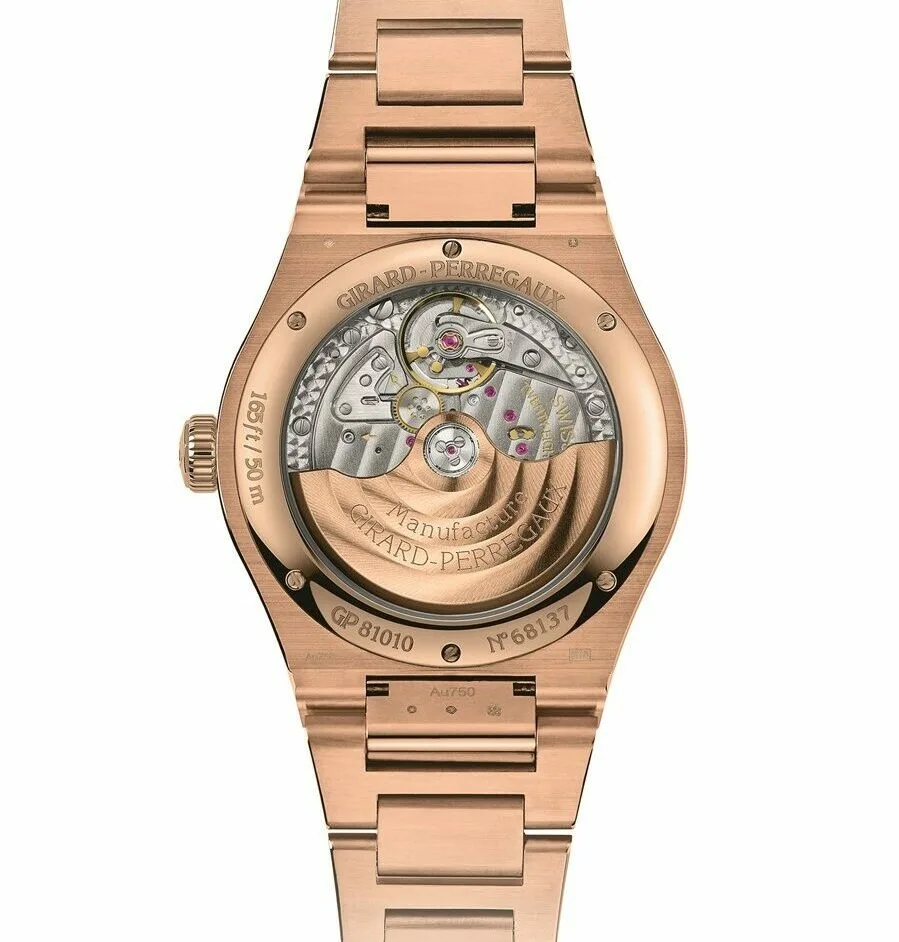 Girard-Perregaux Laureato 42mm case back showing movement