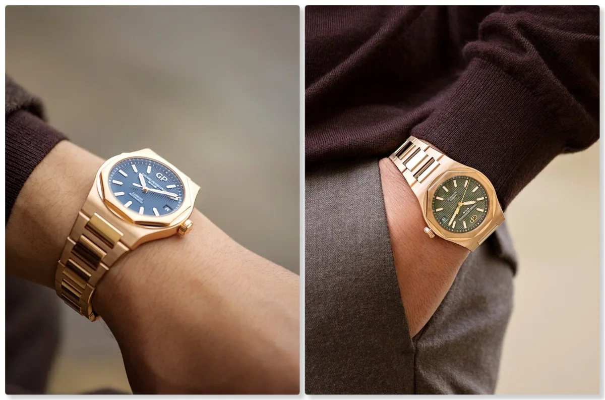 Girard-Perregaux Laureato 42mm wrist shot showing dial