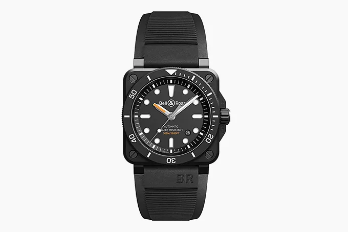 Bell & Ross BR0392-D-BL-CE/SRB Ceramic Diver watch with square case