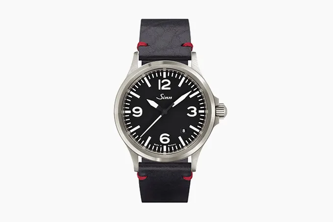 Sinn 556i watch with a black dial and stainless steel case