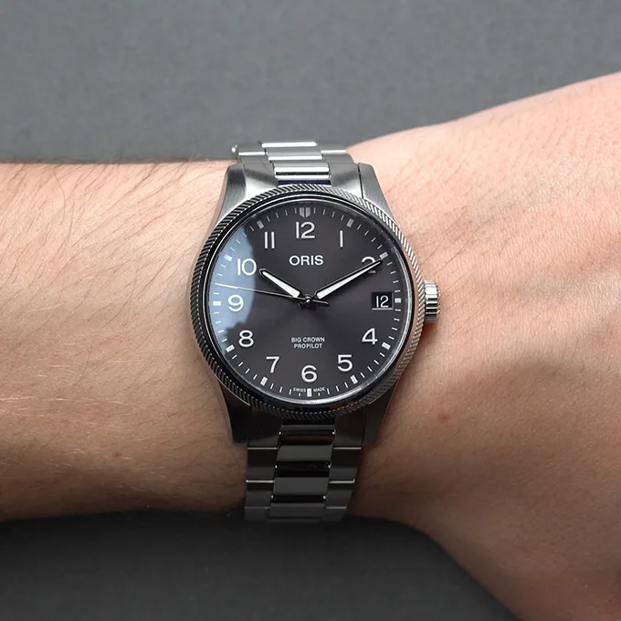 Oris ProPilot Date case back showing the movement
