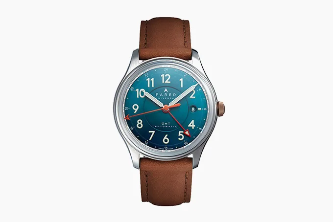 Farer Lander IV GMT with unique seafoam green dial