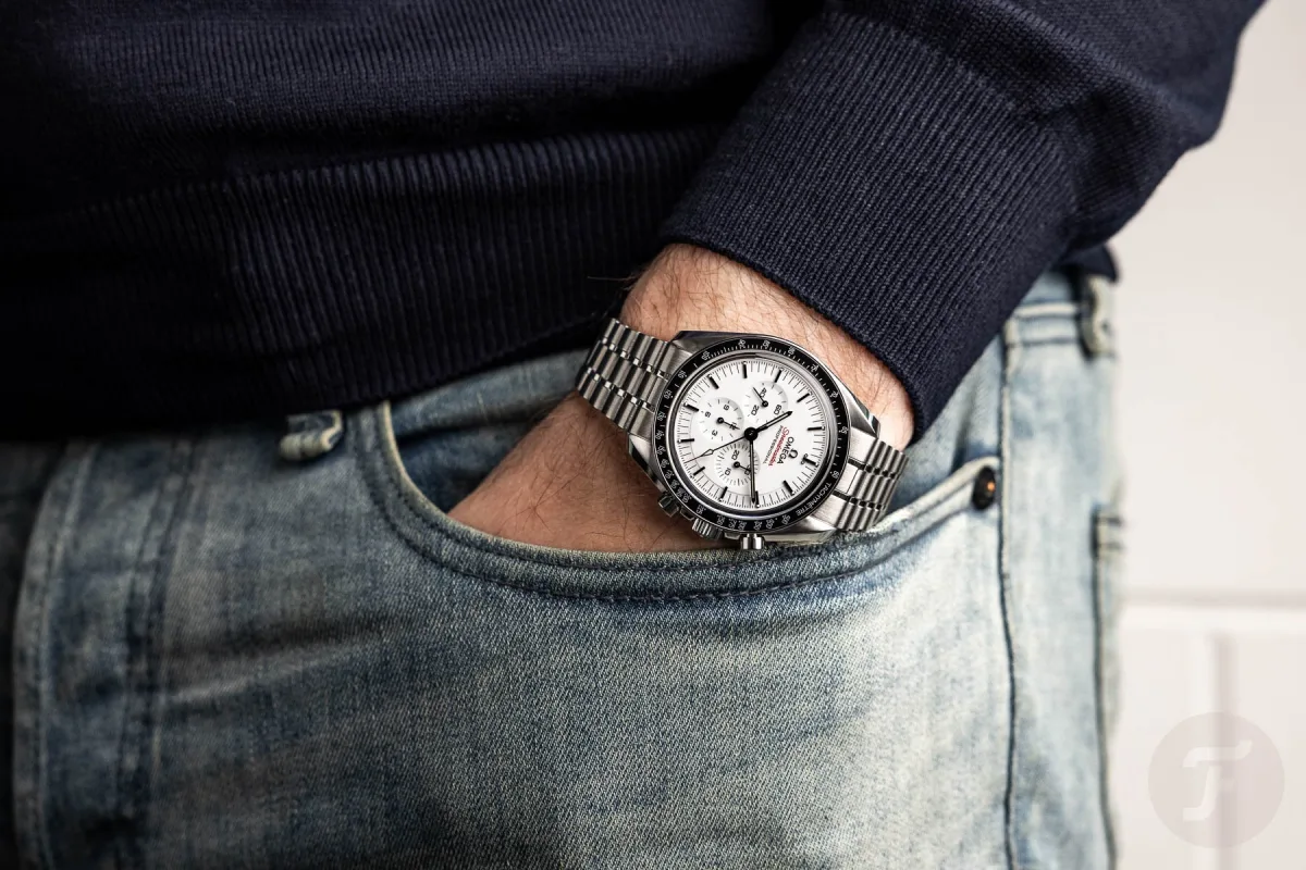 White dial Omega Speedmaster at Watches and Wonders 2024