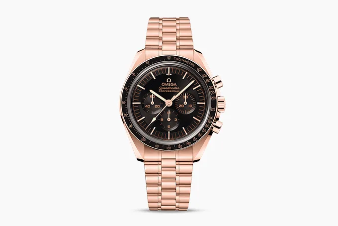 Omega Speedmaster Moonwatch Professional in Sedna Gold