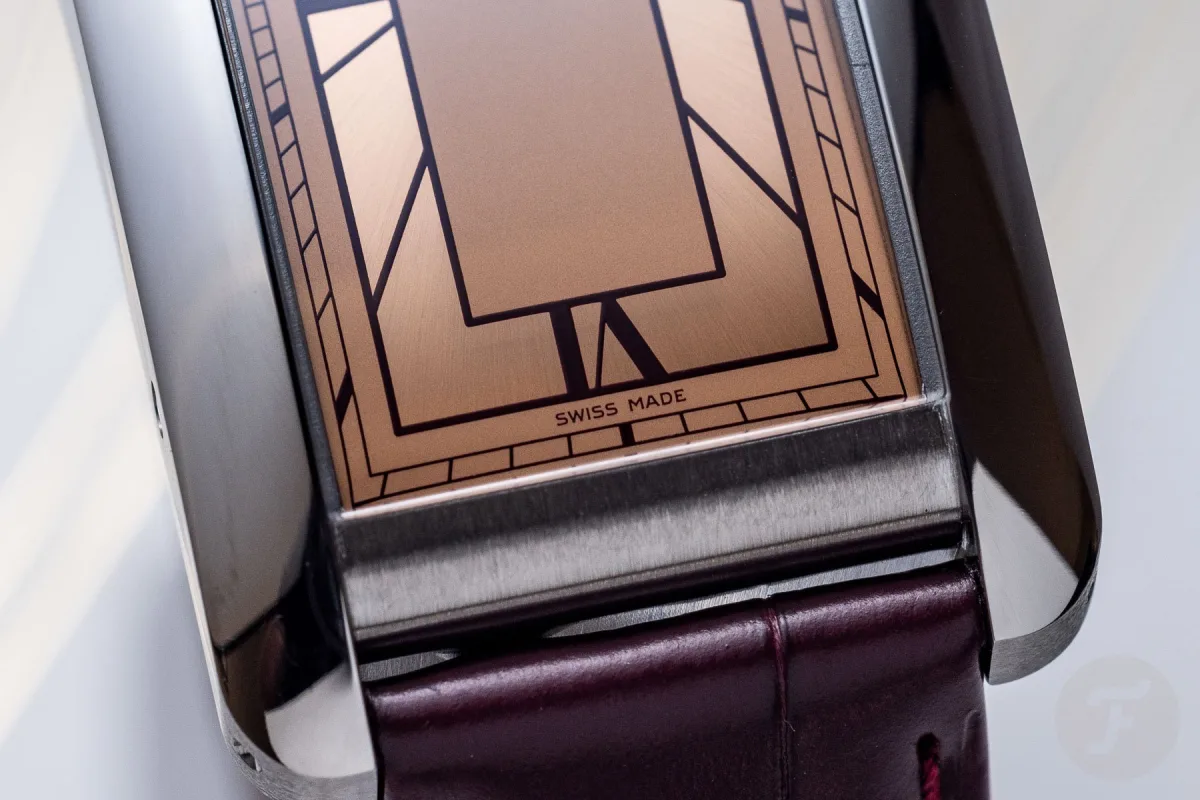 Art deco style dial of Cartier Tank Américaine