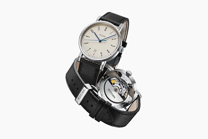 Stowa Antea Klassik 390 watch with white dial and black Arabic numerals