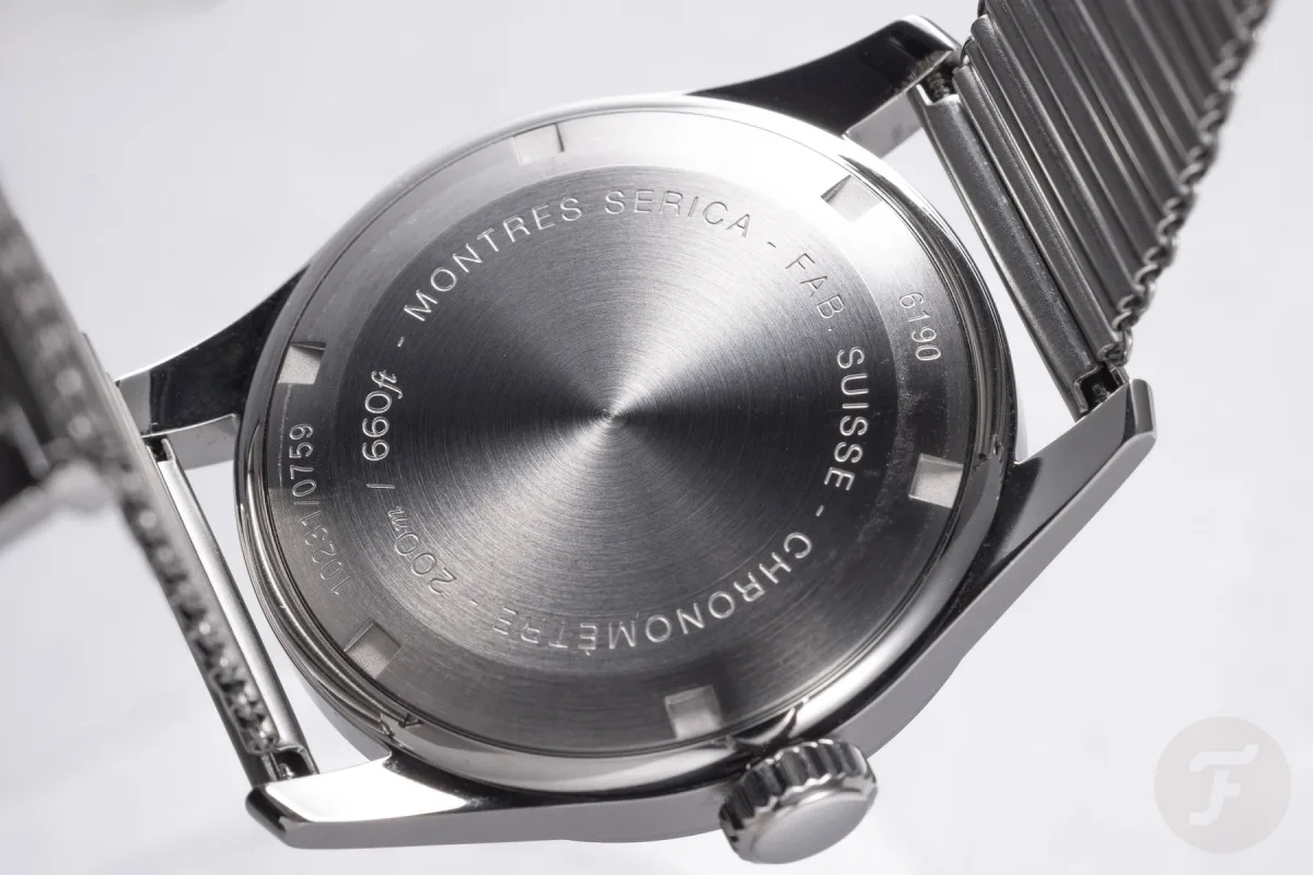 Serica 6190 M.S.L. chronometer in black, white, and gray
