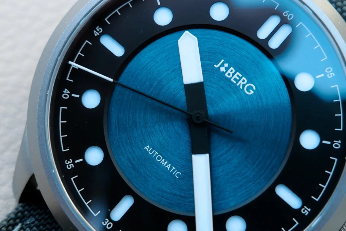 J&Berg B2 watch showcasing its unique dial design.