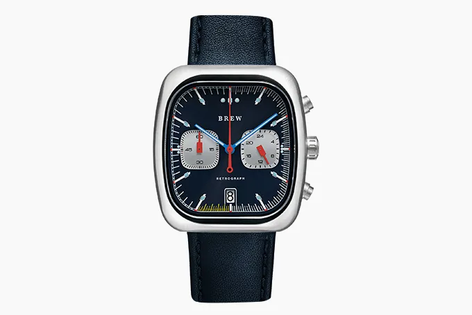 Brew Retrograph Technicolor watch with coffee culture inspiration