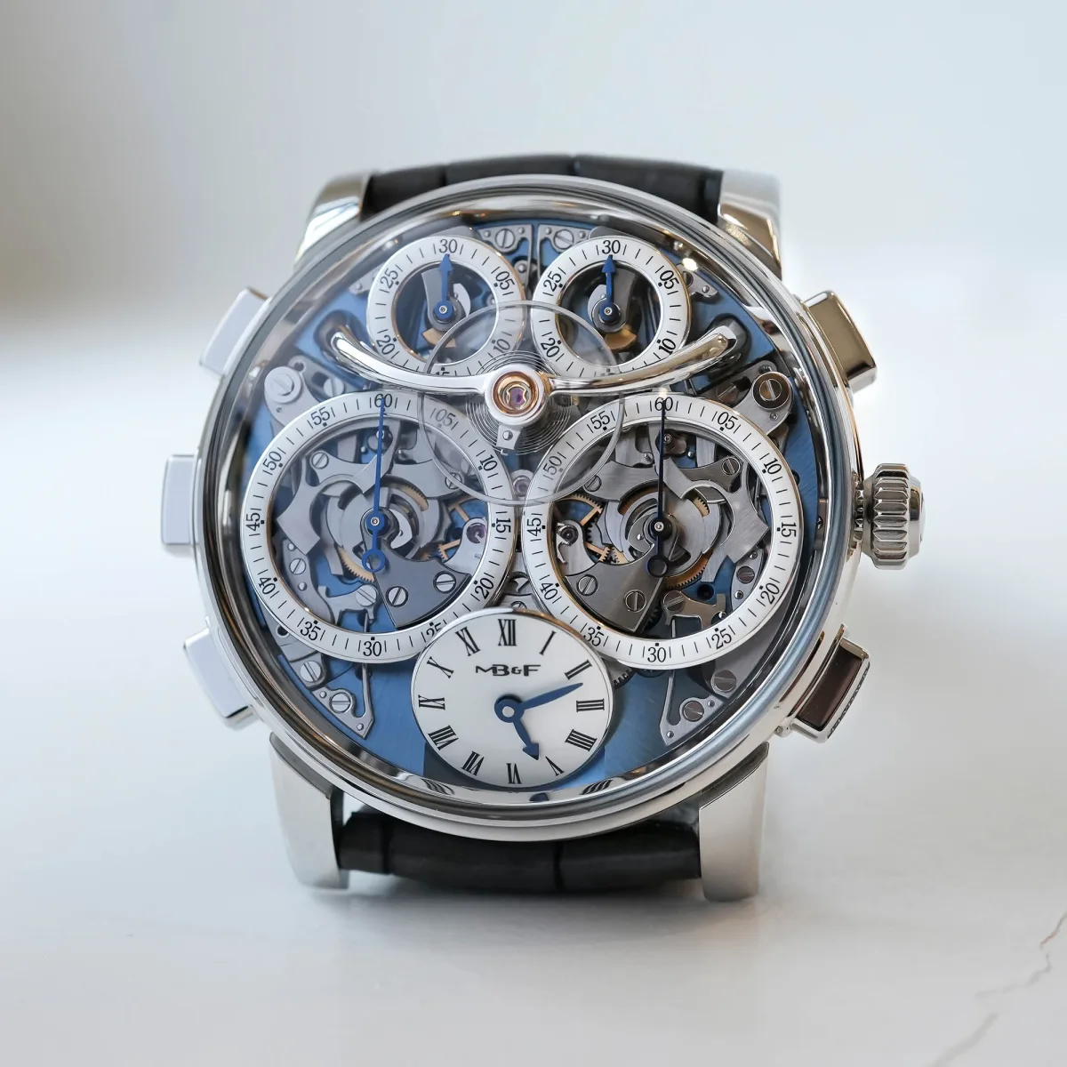 MB&F LM Sequential Flyback watch in platinum case