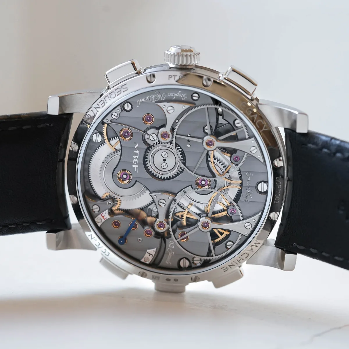 Detail of balance wheel on MB&F LM Sequential Flyback