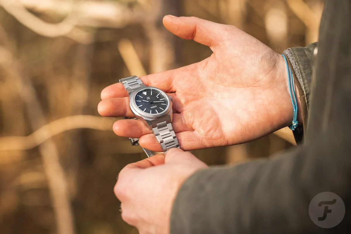 Microbrand watch with unique design elements