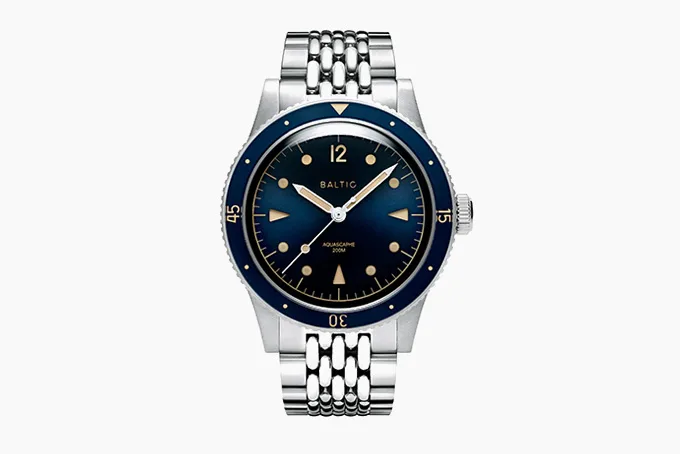 Baltic Aquascaphe Classic Blue Gilt dive watch