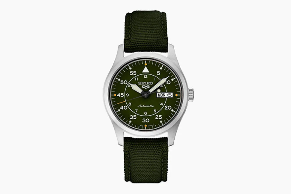 Seiko 5 Sports Field Style watch with nylon strap