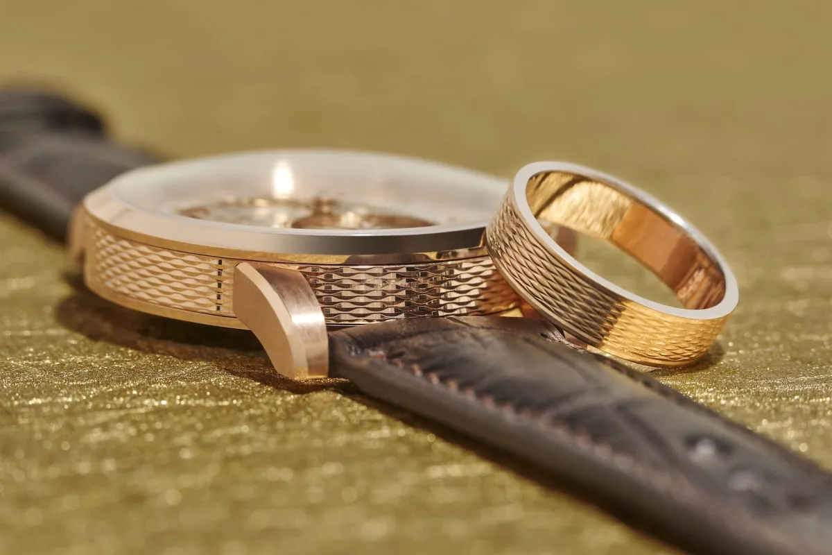 J.N. Shapiro watch with matching wedding ring