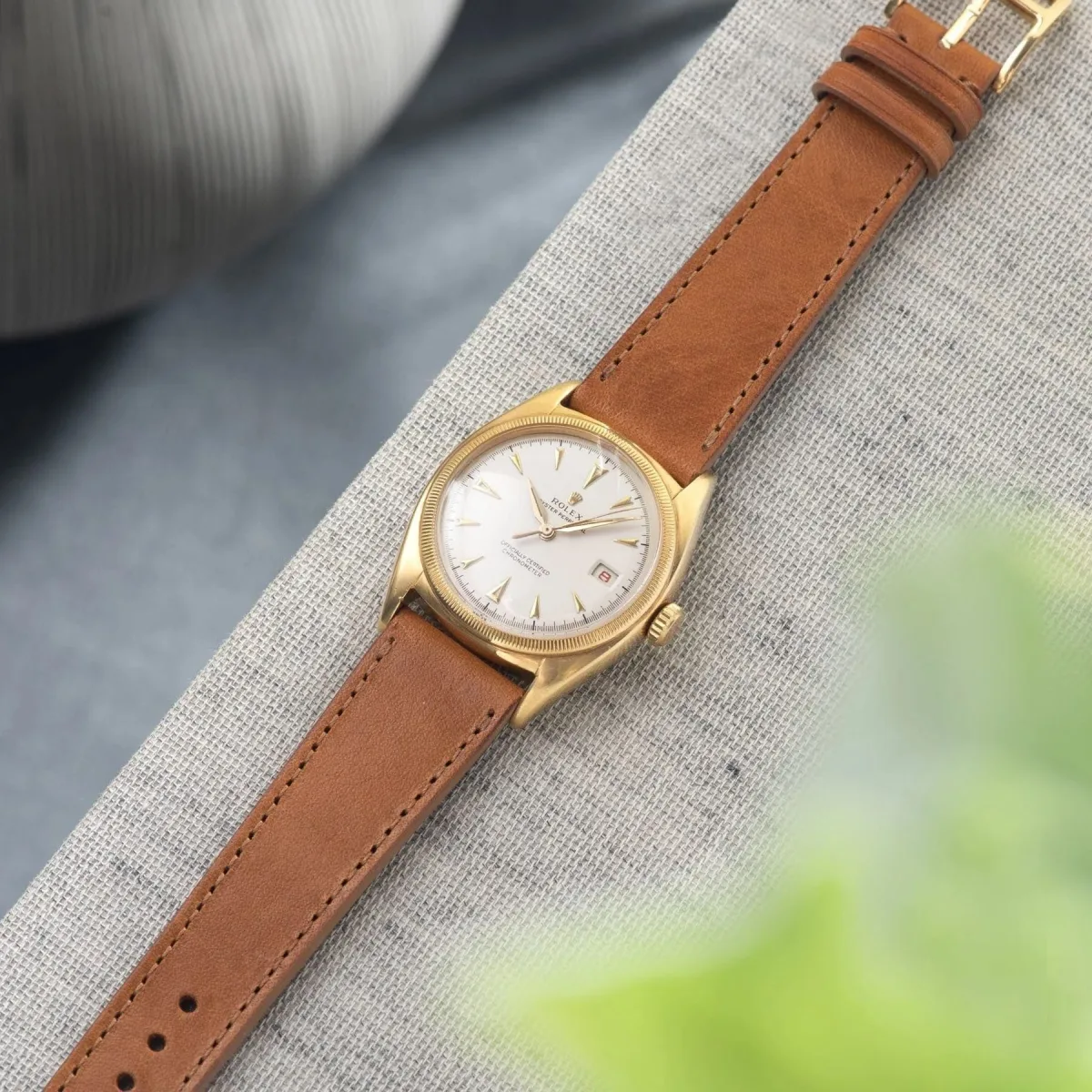 Close-up of Rolex Datejust ref. 6105 dial