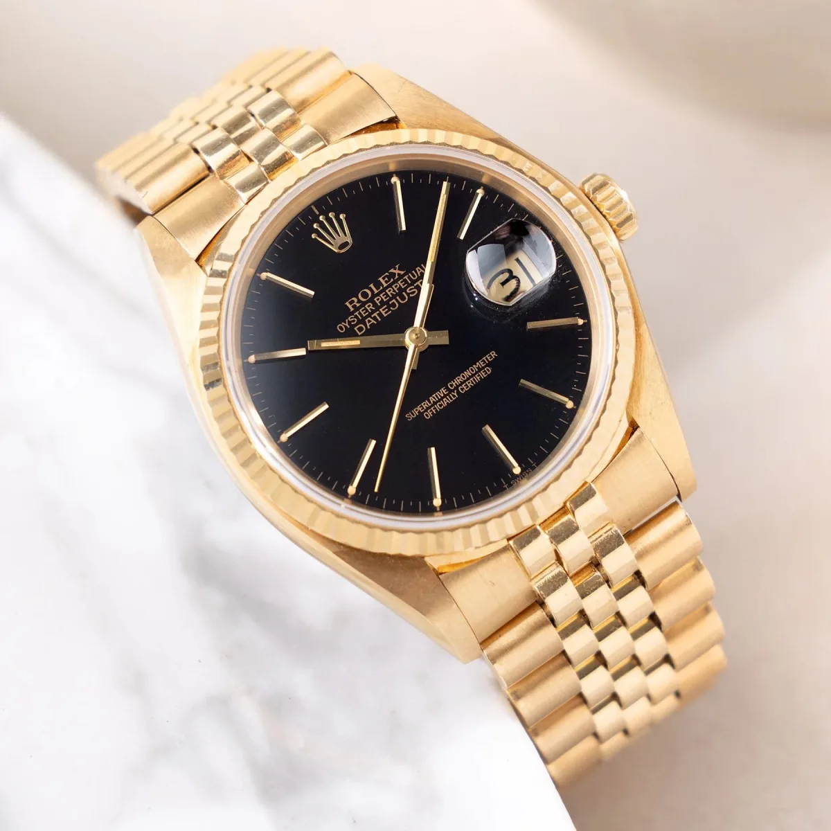 Rolex Datejust ref. 1601/8 with leather strap