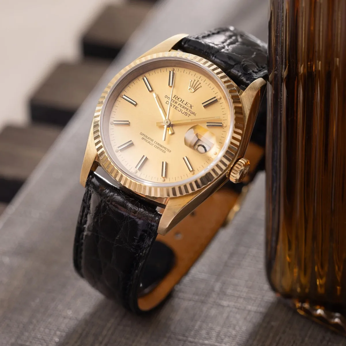Rolex Datejust ref. 16018 dial close-up