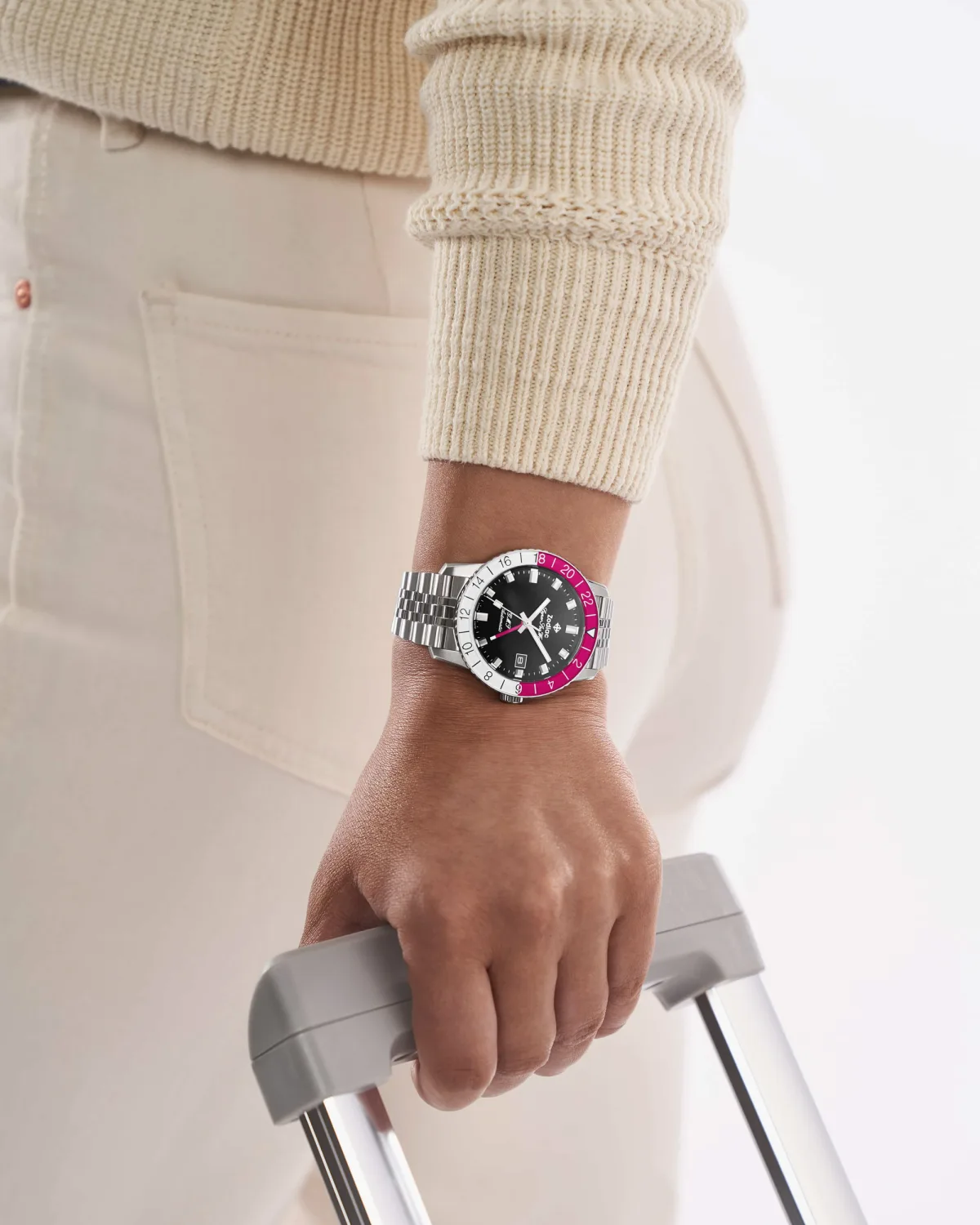 Zodiac Super Sea Wolf GMT on wrist