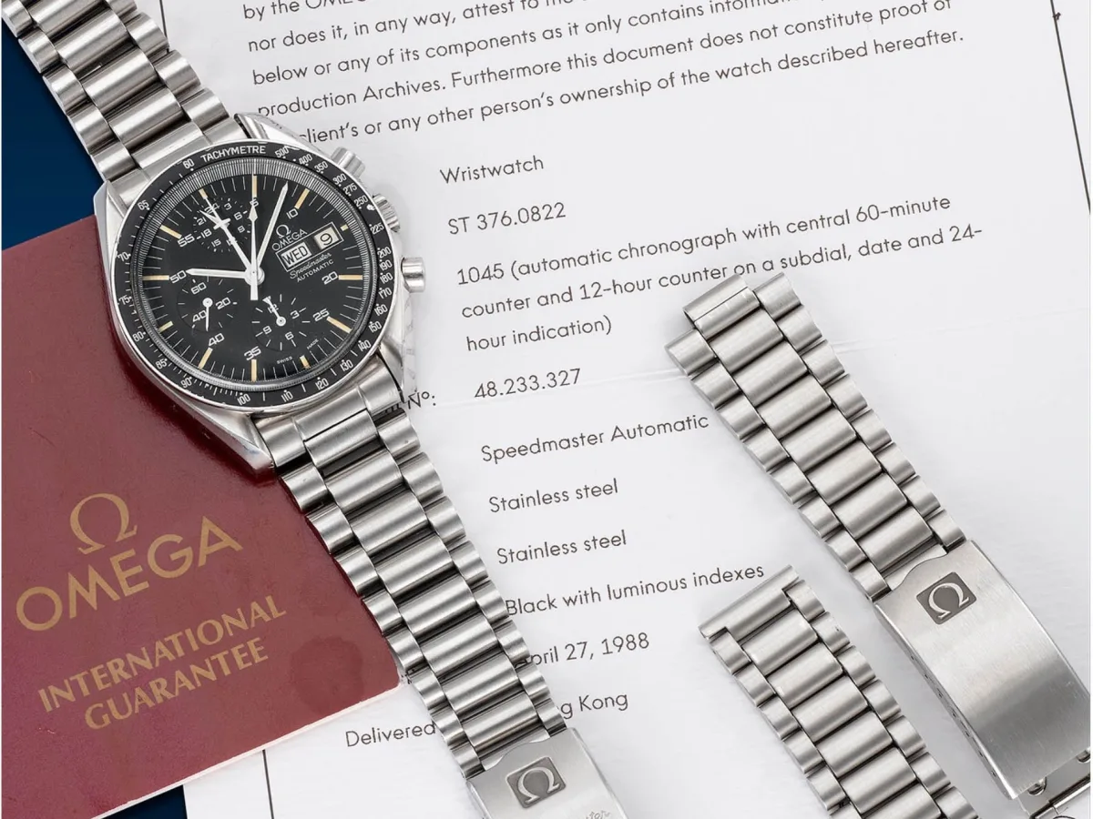 Chuck Maddox with Omega Speedmaster watches