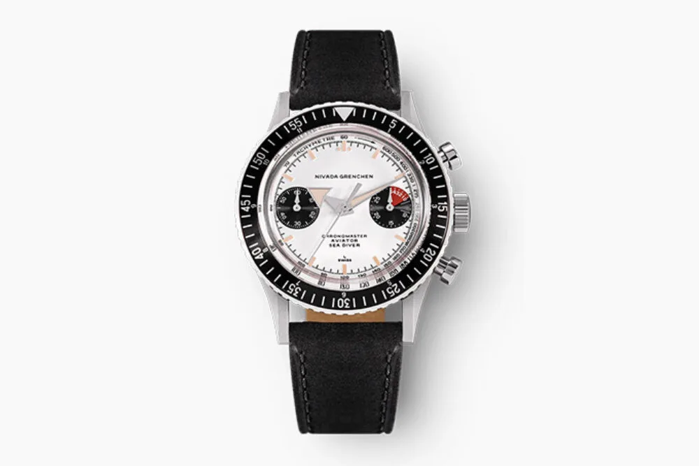 Nivada Grenchen Chronomaster Aviator Sea Diver with chronograph functions
