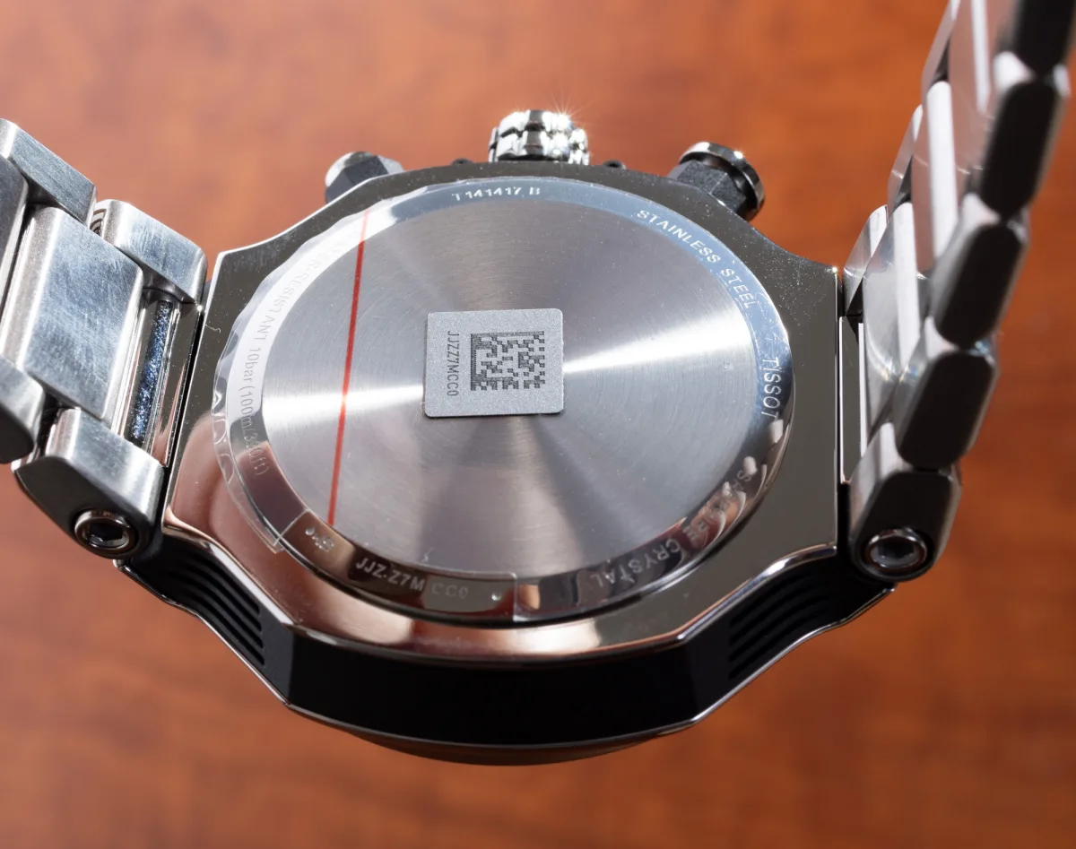 Close-up of Tissot T-Race Chronograph bezel