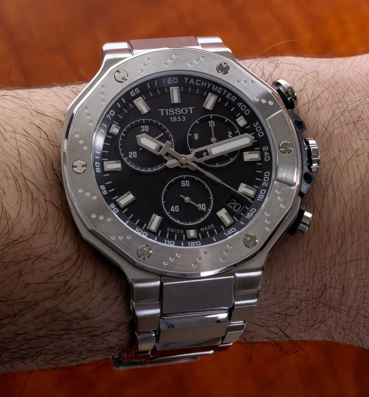 Tissot T-Race Chronograph on wrist
