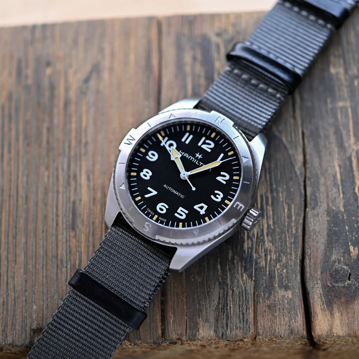 Hamilton Khaki Field Expedition with compass bezel