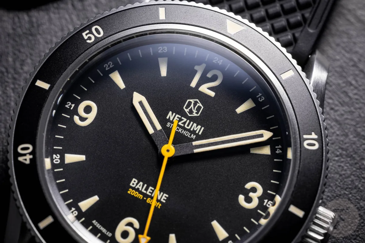Nezumi Terrain watch with black dial