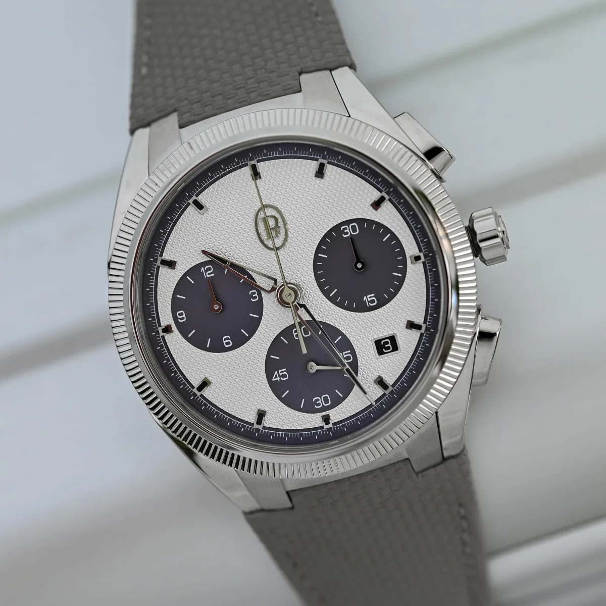 Parmigiani Tonda PF Sport Chronograph on wrist with integrated rubber strap