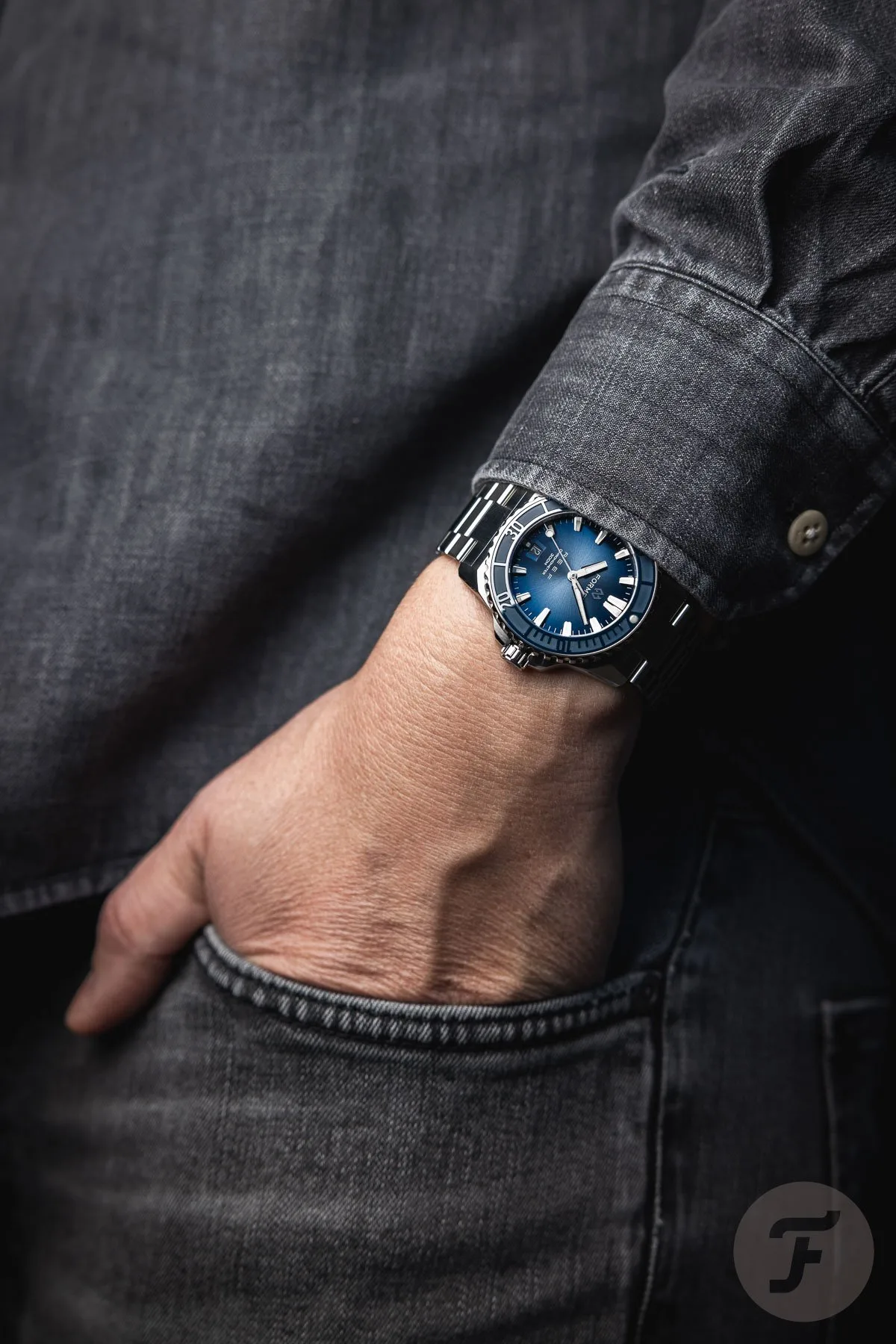 Christopher Ward C65 Dune GMT on wrist