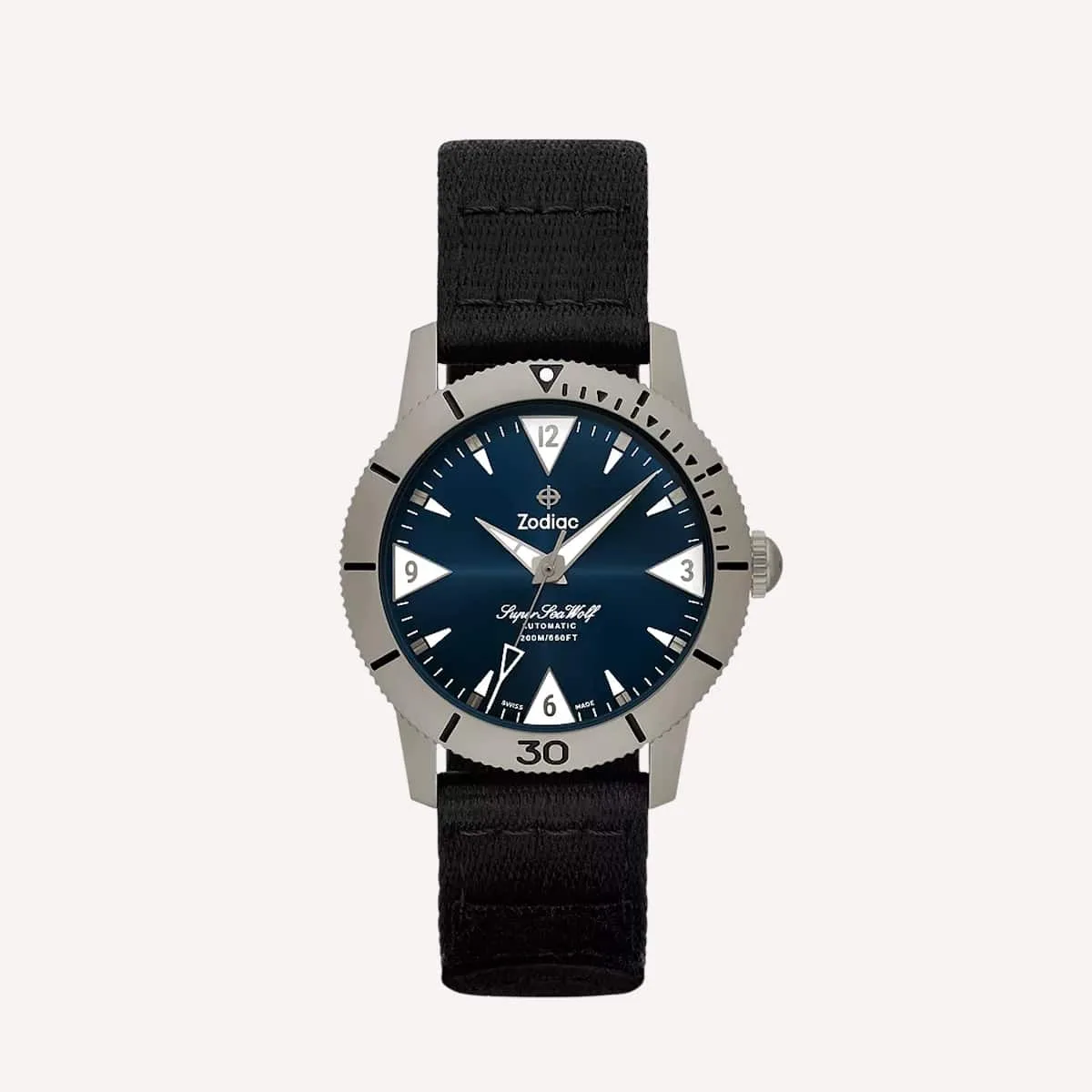 Zodiac Seawolf 53 watch face and bezel