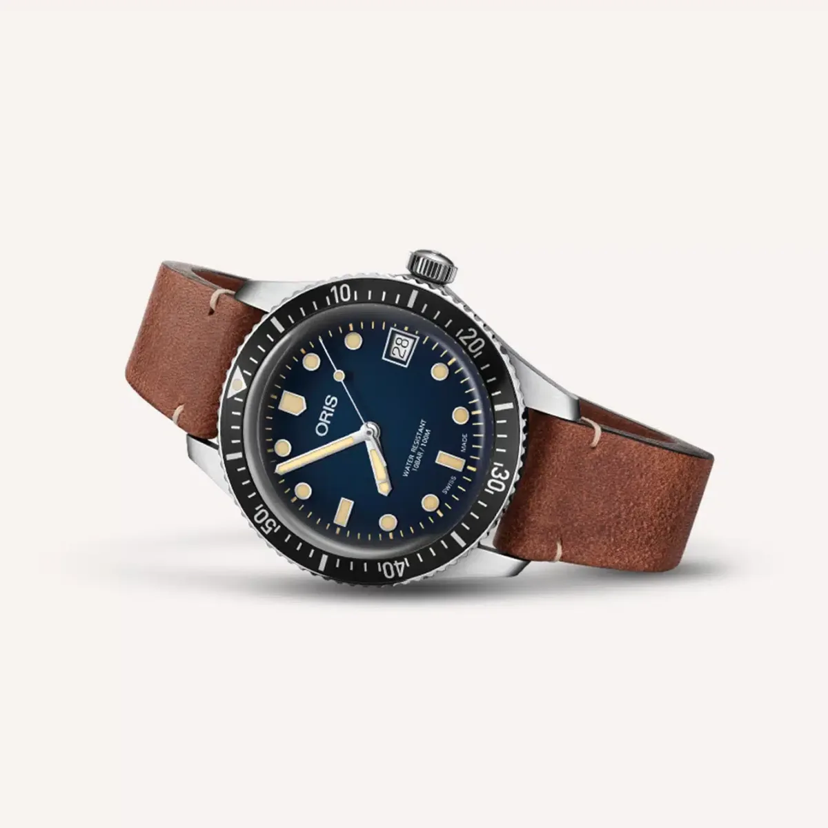 Oris Divers Sixty-Five watch with dark blue dial